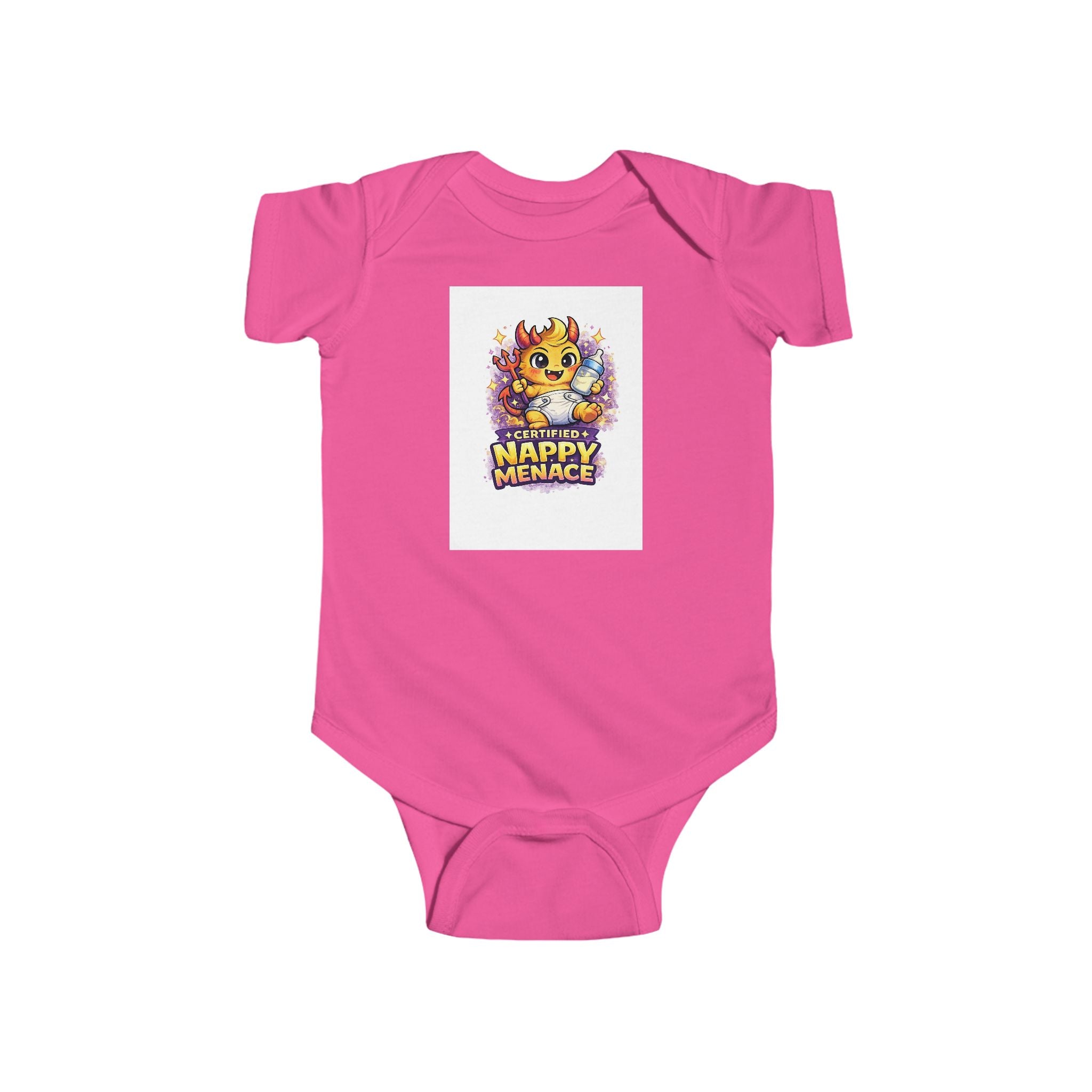 Cheeky Devil Baby Grow - Certified Nappy Menace