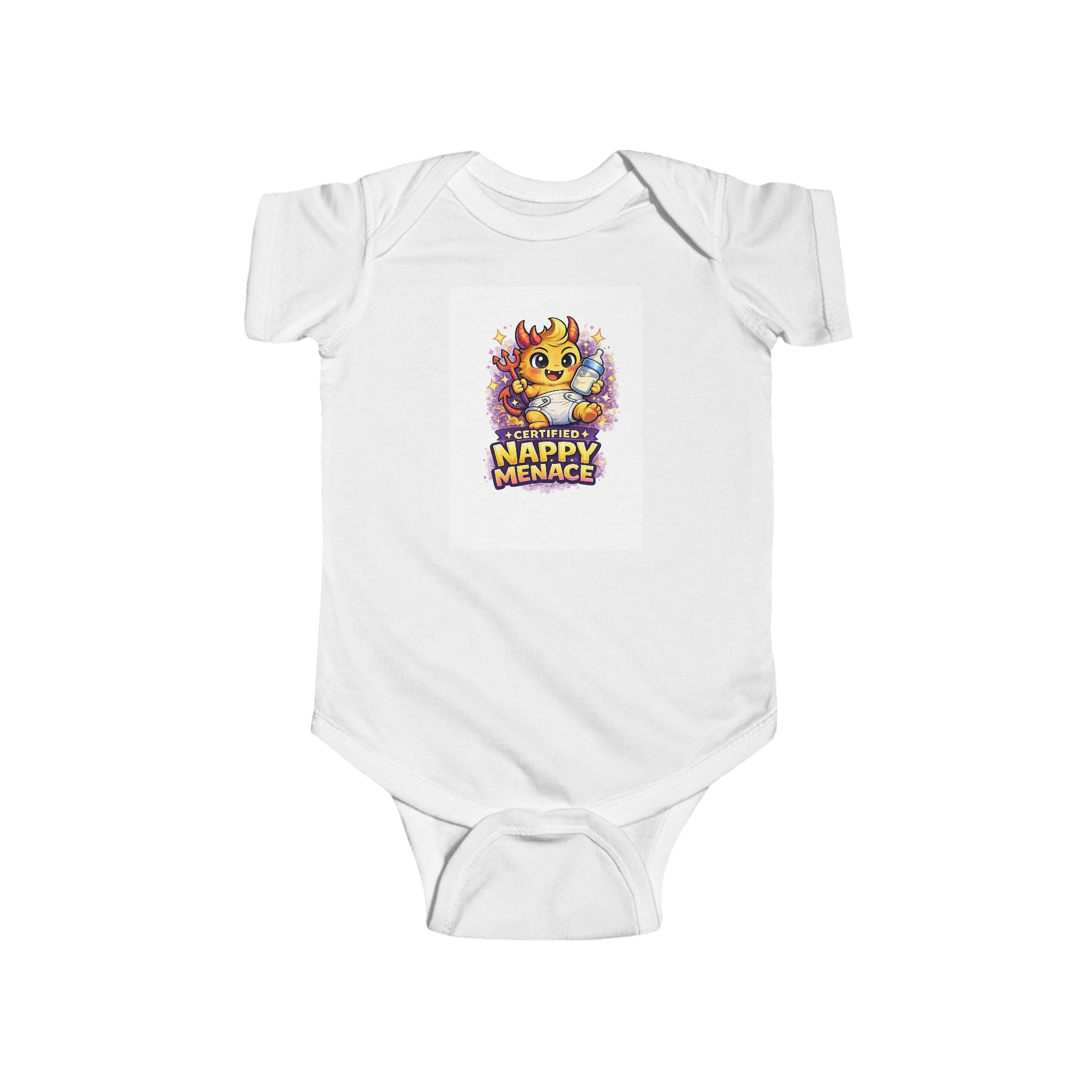 Cheeky Devil Baby Grow - Certified Nappy Menace