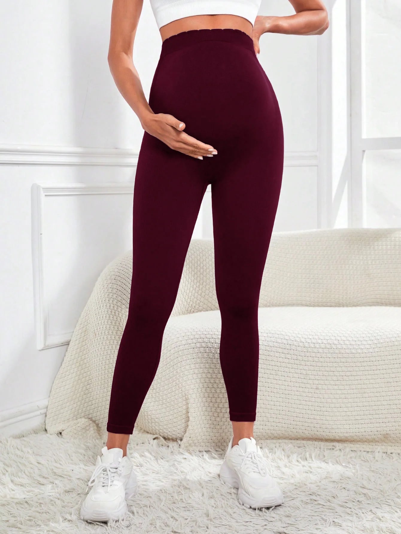 CalmBump High Waist Maternity Leggings | Soft Stretch Pregnancy Support