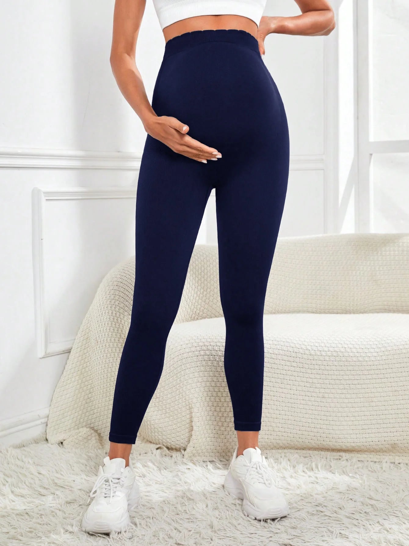 CalmBump High Waist Maternity Leggings | Soft Stretch Pregnancy Support